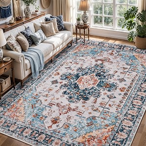 Tangsoo Vintage 4x6 Washable Area Rug for