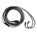 Tangzu Wan'er SG 2 Replacement Cable for In Ear Monitor with Microphone, 0.78mm 2Pin Connection, Type C Termination Plug, Single Button Media Control, Premium Braided Structure (Black Type C)