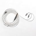 Tangzu Wan'er SG 2 Replacement Cable for In Ear Monitor with Microphone, 0.78mm 2Pin Connection, 3.5mm Termination Plug, Single Button Media Control, Premium Braided Structure (Silver 3.5mm)