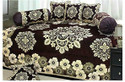 Tanishq Decor Cotton Embroidered Diwan Set (Brown)