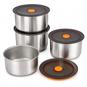 Tanjiae Round Stainless Steel Food Container 500ML
