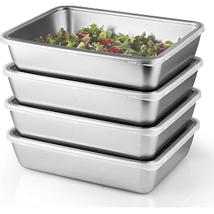 tanjiae round stainless steel food container 500ml  airtight silicone cover  leak-resistant reusable storage bowl for kitchen refrigerator snacks amp leftover food 2000 ml 4 pcs
