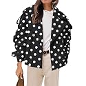 Tankaneo Womens Cropped Trench Double Breasted Short Jacket with Belt