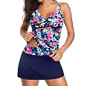Tankini Bathing Suits with Skirt Two Piece Tummy Control Twist Swimsuits