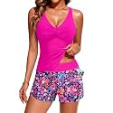 Tankini Bathing Suits with Skirt Two Piece Tummy Control Twist Swimsuits