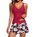 Tankini Bathing Suits with Skirt Two Piece Tummy Control Twist Swimsuits