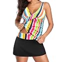 Tankini Bathing Suits with Skirt Two Piece Tummy Control Twist Swimsuits