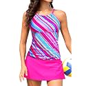 Tankini Bathing Suits with Skirt Two Piece Tummy Control Twist Swimsuits