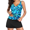 Tankini Bathing Suits with Skirt Two Piece Tummy Control Twist Swimsuits