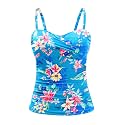 Tankini Top for Women Tummy Control Bathing Suit Bandeau Swim Tops Only