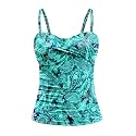 Tankini Top for Women Tummy Control Bathing Suit Bandeau Swim Tops Only