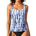 Tankini Tops for Women Tummy Control Swimwear Top Only No Bottom