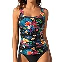 Tankini Tops for Women Tummy Control Swimwear Top Only No Bottom