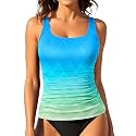 Tankini Tops for Women Tummy Control Swimwear Top Only No Bottom