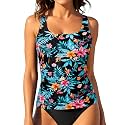 Tankini Tops for Women Tummy Control Swimwear Top Only No Bottom