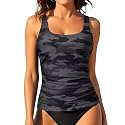 Tankini Tops for Women Tummy Control Swimwear Top Only No Bottom