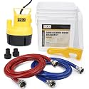 Tankless Water Heater Flushing Kit, 1/4 HP Pump, 2 Hoses, 3 Gal Pail