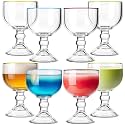 Tanlade 8 Pack 21.5 Oz Margarita Schooner Glasses Cocktail,Colorful