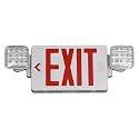 TANLUX Red Exit Sign with Emergency Lights, LED Emergency Exit Light with Battery Backup, UL Listed, AC 120/277V, Commercial Emergency Lights Combo for Business - 12 Pack