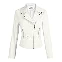 Tanming Women's Faux Leather Moto Biker Short Coat Jacket