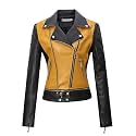 Tanming Women's Faux Leather Moto Biker Short Coat Jacket