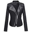 Tanming Women's Faux Leather Moto Biker Short Coat Jacket