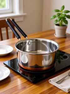 Tannu Craft Stainless Steel Copper Bottom Saucepan