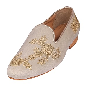 tanny shoes men39s fabric material cream ethnic shoe for weddingpartyoccasionsfashionoutdoorindoorlightweightshoes with tpr sole