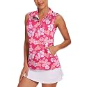 Tanst Sky Womens Sleeveless Golf Shirt Zip Up Workout Tops with Pockets