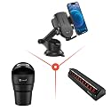 TANTRA Car Accessories Combo Kit with Car Mobile Holder, Car Mini Dustbin Can and Car Parking Magnetic Telephone Number Plate (Combo Swing)