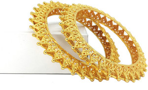 TANVI J Copper Gold-plated Bangle