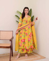 TANVIFASHION Women Kurta Pant Attached Dupatta Set