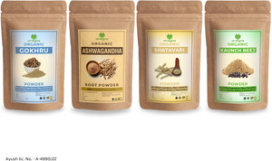 tanyatrapt ashwagandha ghokhru kaunch seed shatavari powder 4 x 100 g combo pack of 4 100 g 100 g 100 g 100 g