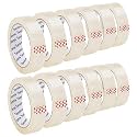 1 Inch BOPP Clear Packaging Tape for Home, Office and School Use (Pack of 12)
