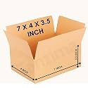 3 Ply Brown Corrugated Packing Box for Shipping &amp; Moving, 7x4x3.5 Inches, (Pack of 20)