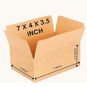3 ply brown corrugated packing box for shipping amp moving 7x4x35 inches pack of 80