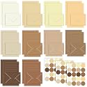 Taobary 160 Pack Stationery Paper Set,5.5 X 8.25 Inch,Brown Color