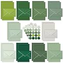 Taobary 160 Pack Stationery Paper Set,5.5 X 8.25 Inch,Sage Green Color