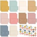 Taobary 160 Pack Stationery Paper Set,11 X 8.5 Inch,Boho Color