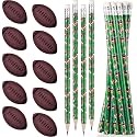 TaoBary 32 Pcs Football Pencils with 3D Erasers, Football Party Favors