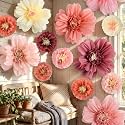 TaoBary Giant Tissue Paper Flowers, 20",10", Pink Series, 48 Pcs