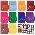 TaoBary Stationery Paper Set, 160 Pcs,5.5 X 8.25 Inch,Bright Color