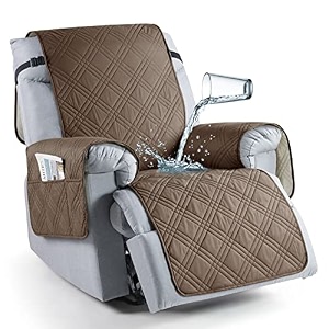 taococo 100 waterproof recliner chair cover small recliner covers for recliner chair with pocket non slip reclining chair cover furniture protector for kids pets203939 taupe