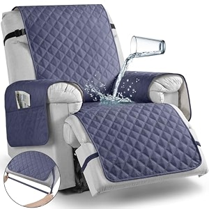 taococo non-slip recliner chair cover sofa slipcover pet cover for small recliner chair with elastic straps washable reclining chair cover recliner furniture protector 233939 small bluish grey