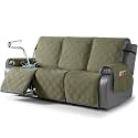 TAOCOCO Waterproof Recliner Sofa Cover Non Slip for Reclining Couch 3 Seat