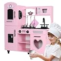 TaoHFE Play Kitchen, Pink Kids Kitchen Set for Girls Kitchen Set for Kids