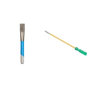 taparia 106 steel 30mm cutting edge octogonal chisel blue and silver