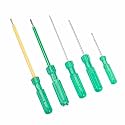 Taparia, 5 Pc Set, 2 X Flat Screwdriver, 1 X Neon Tester, 1 X Phillips & 1 X Insulated Screwdriver, (P3 859 50, 902, 822 I, 912, 815). Used For Industrial Application, Electricals, And Home Use, Green