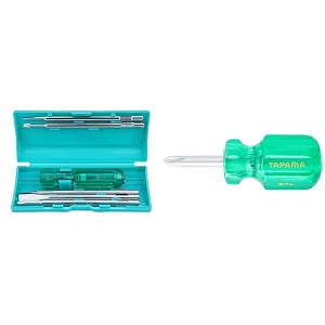 taparia 802 screw driver set with neon bulb silverblue 1 piece