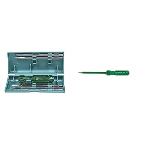 taparia 802 screw driver set with neon bulb silverblue 1 piece amp taparia 815 steel tester green